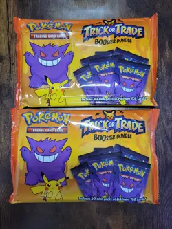 2 Bag Nintendo Pokemon 2022 TCG BOOster Trick Or Trade Trading Card Game 820650850783 - Image 1