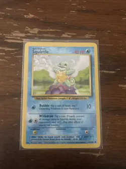 Pokemon TCG Squirtle Base Set 63/102 Card Regular Common - Image 1