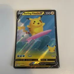 Surfing Pikachu V 008/025 - SWSH Celebrations 25th - Pokemon Card - Near Mint - Image 1