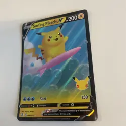 Surfing Pikachu V 008/025 - SWSH Celebrations 25th - Pokemon Card - Near Mint - Image 3