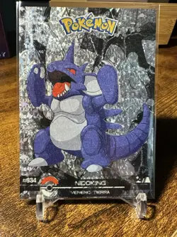 2025 Pokemon Crystal Card Collection Black Dark Edition #034 Nidoking Holo Hit - Image 1
