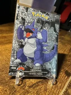2025 Pokemon Crystal Card Collection Black Dark Edition #034 Nidoking Holo Hit - Image 3