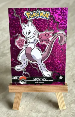 Pokemon Mewtwo #150 - Crystal Card Collection Holo Box Hit - NM - Image 1