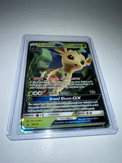 Leafeon GX SM146 Sm Holo Pokemon Card Crease in Card - Image 4