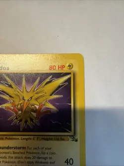 1st Edition Zapdos #30/62 Non Holo Rare Fossil Pokemon Card 1999 Vintage - Image 4