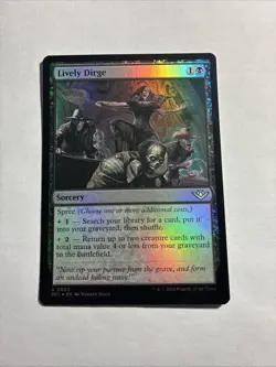 Lively Dirge - Outlaws of Thunder Junction Foil MTG Plus Bonus Card!!! - Image 1