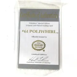 Poliwhirl 23k Gold Plated Pokemon Trading Card 1999 - Image 4