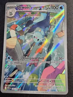 Pokemon Card TCG: Card Dewott 106/086 White Flare Illustration Rare Near Mint - Image 1