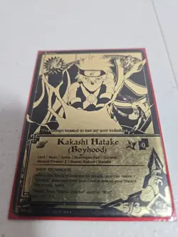 Super Rare Black And Gold Naruto Card Kakshi Hatake ( BoyHood ) - Image 1