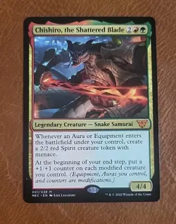 NM Chishiro, the Shattered Blade 001/038 Kamigawa Neon Dynasty Commander NEC - Image 1