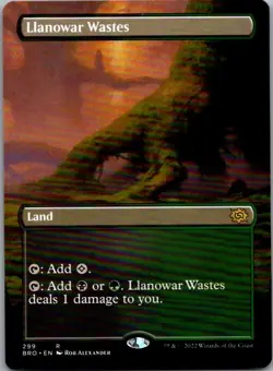 Llanowar Wastes (Borderless) - The Brothers' War (299) | NM | [BRO] - Image 1