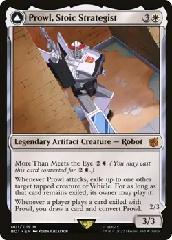 BOT PROWL STOIC STRATEGIST 1x Rare Magic Transformers MTG EX - Image 1
