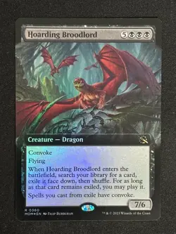 1x MTG Hoarding Broodlord (Extended Art, Foil) - March of the Machine (MOM) #360 - Image 1
