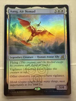 x1 Aang, Air Nomad - 210 - Foil R MTG Avatar: The Last Airbender: Eternal M/NM, - Image 1