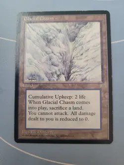 Magic the Gathering MTG Glacial Chasm (353) Ice Age 1995 Rare Land Vintage LP - Image 1