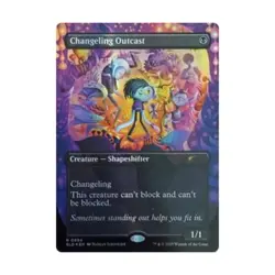 WOTC MtG Magic the Gathering Changeling Outcast (Rainbow Foil) (R) (Foil) NM - Image 1