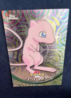 2000 Topps Pokemon TV Animation Edition Series Holo Foil #151 Mew LP/MP - Image 4