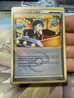 Pokemon Card - Judge Crosshatch Unleashed League Promo 78/95 Reverse NM CLEAN - Image 1