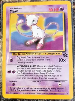 Pokemon 2000 Black Star Promo Mew 8 NM or Better - Image 1