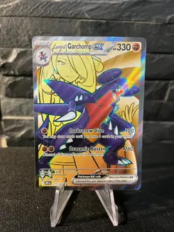 Pokemon TCG Cynthia's Garchomp EX Destined Rivals 215/182 - Image 1