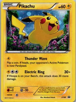 Pokemon TCG Pikachu XY89 XY Black Star Promos Holo MP - Image 1