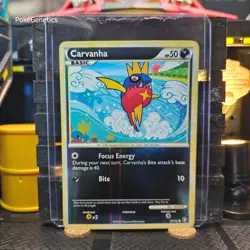 Carvanha Triumphant Reverse Holo Pokemon TCG 59/102 HeartGold SoulSilver Common - Image 1