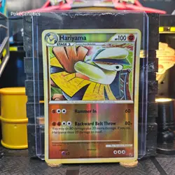 Hariyama Undaunted Reverse Holo Pokemon TCG 14/90 HeartGold & SoulSilver Rare - Image 1