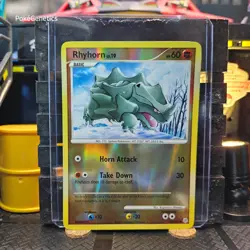 Rhyhorn Diamond & Pearl Reverse Holo Pokemon TCG 95/130 Common - Image 1
