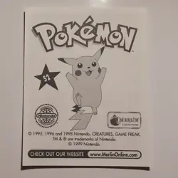 Pokemon - Meowth - Topps Merlin Sticker - Series 1 - #52/240 - 1999 - Image 2