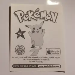 Pokemon - Meowth - Topps Merlin Sticker - Series 1 - #206/240 - 1999 - Image 2