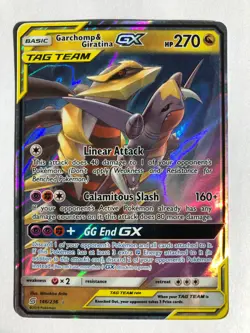 Pokemon TCG - Garchomp & Giratina GX 146/236 Sm-Unified Minds Holo - LP - Image 1