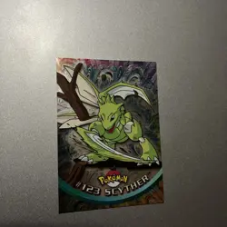 2000 Topps Chrome Pokemon TCG #123 Scyther Chrome Foil Holo Rare NM - Image 3