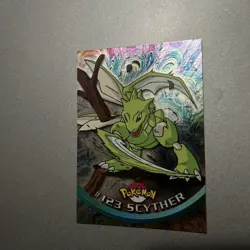 2000 Topps Chrome Pokemon TCG #123 Scyther Chrome Foil Holo Rare NM - Image 4