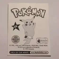 Pokemon - James - Topps Merlin Sticker - Series 1 - #S36/36 - Gold Holo - 1999 - Image 2