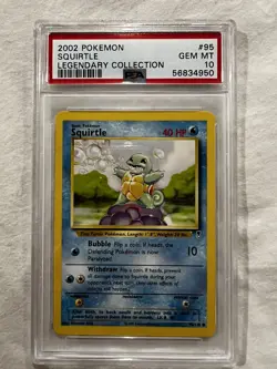 2002 Pokemon Legendary Collection Squirtle #95 PSA 10 GEM MINT - Image 1