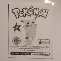 Pokemon - Charmeleon - Topps Merlin Sticker - Series 1 - #179/240 - 1999 - Image 2