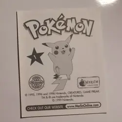 Pokemon - Bulbasaur - Topps Merlin Sticker - Series 1 - #1/240 - 1999 - Image 2