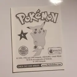 Pokemon - Charmander - Topps Merlin Sticker - Series 1 - #4/240 - 1999 - Image 2
