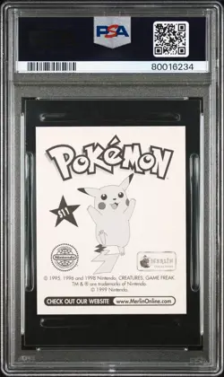 1999 Merlin Pokemon #S11 Meowth Prism - PSA 9 - Image 2
