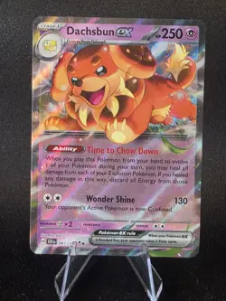 Dachbun EX 067/142 Pokemon Stellar Crown Holo Ultra Rare NM - Image 1