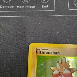 Pokemon TCG Hitmonchan English Base Set HOLO RARE #7/102 MP - Image 2