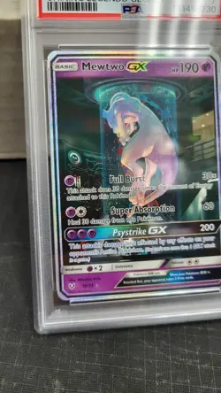 2017 MEWTWO GX SECRET SHINING LEGENDS SUN & MOON POKEMON TCG PSA 7 NM #78 - Image 4