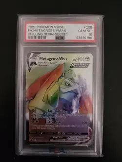 2021 Pokemon FA Metagross VMAX #208 PSA 10 Gem Mint Chilling Reign - Image 1