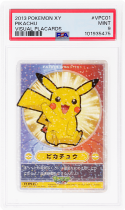 2013 Pokemon Bandai Carddass XY Visual Placards Pikachu #XY-VPC-01 PSA 9 - Image 1
