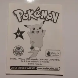 Pokemon - Gengar - Topps Merlin Sticker - Series 1 - #94/240 - 1999 - Image 2