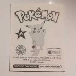 Pokemon - Charmander - Topps Merlin Sticker - Series 1 - #178/240 - 1999 - Image 2