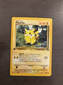 Pokemon TCG Pikachu Jungle 60/64 1st Edition Gold W Stamp Promo LP - Image 1