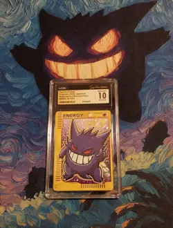 Pokemon CGC 10 GEM MINT AUTO 10 Psychic Energy (GENGAR) Msing 2002 McDonalds JPN - Image 1