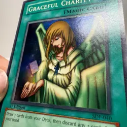 Graceful Charity 1st Ed. YuGiOh Starter Deck Pegasus #SDP-040 2003 LP - Image 2