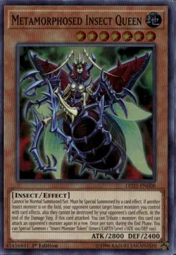 Metamorphosed Insect Queen 1st Ed Super Rare LED7-EN008 Yu-Gi-Oh! - Image 1